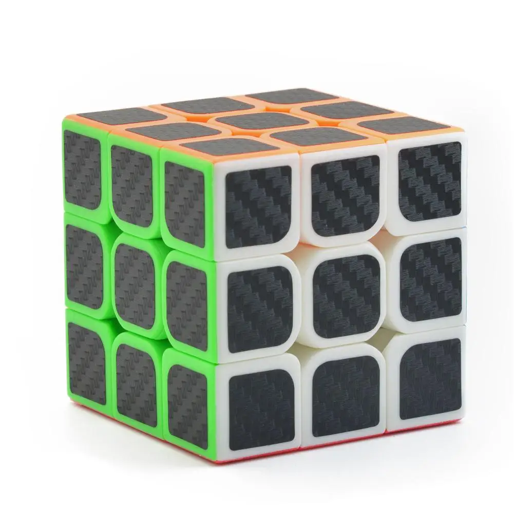 Rubix Cube speed Cube 3x3x3 гладкая Магическая наклейка из углеродного волокна Rubix speed Cube крутые детские игрушки детские подарки