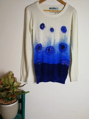 Desigual испанский любовный осенне-зимний свитер с принтом "tang feng beauty" - Цвет: 14