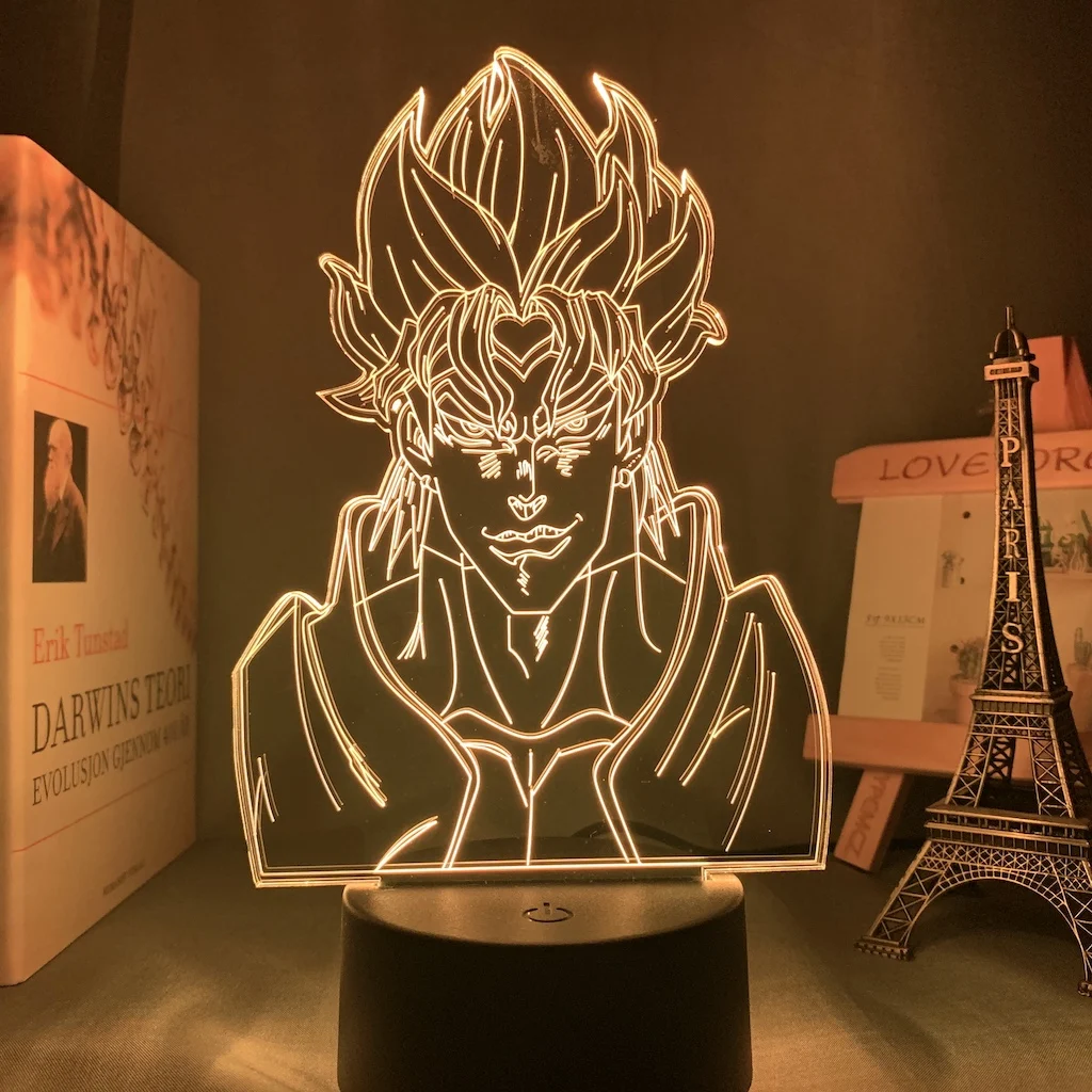 

Acrylic Night Lamp Anime JoJos Bizarre Adventure for Bedroom Decor Light Touch Sensor Colorful Table Led Night Light Dio Figure