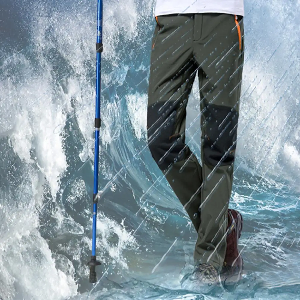 2020 Update Men's And Women's Clothing Thickened Warm Fleece Soft Shell Fishing Pants Camping Hiking Ski Pants Waterproof