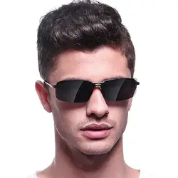 2019 модные ретро мужские поляризованные солнцезащитные очки, мужские солнцезащитные очки прямоугольные без ободка мужские очки для