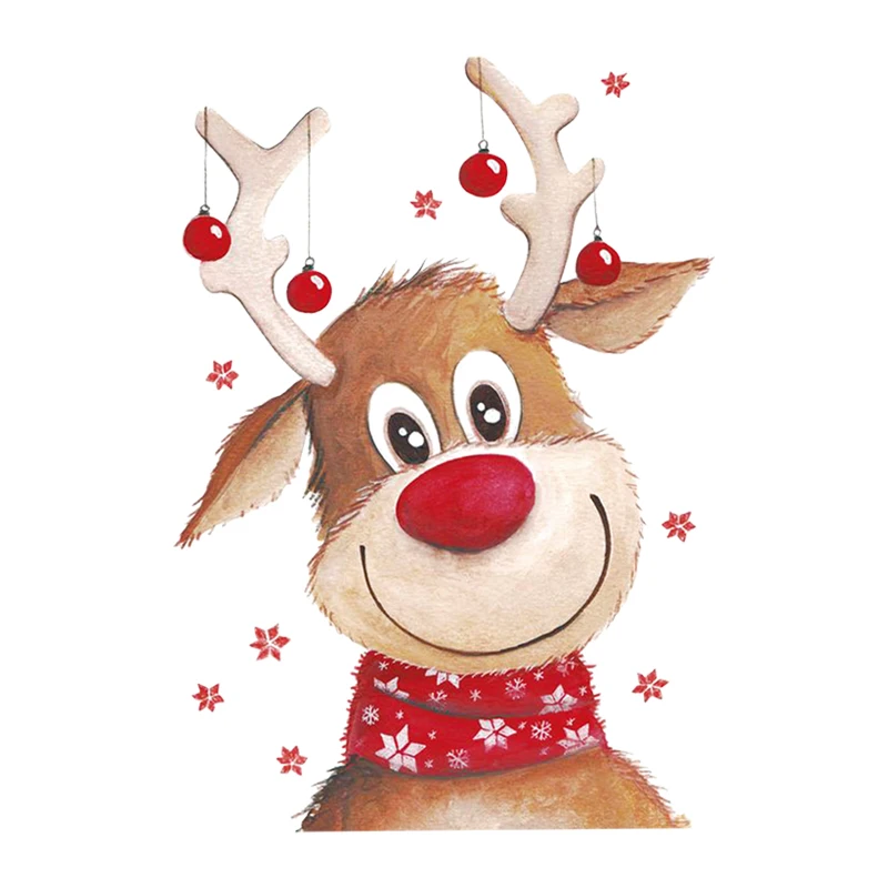 Kawaii Santa'S Elk Пластыри для детской одежды, наклейки с утюгом, сделай сам, легко использовать, моющиеся, аппликация на заказ, теплопередача, виниловые парчи