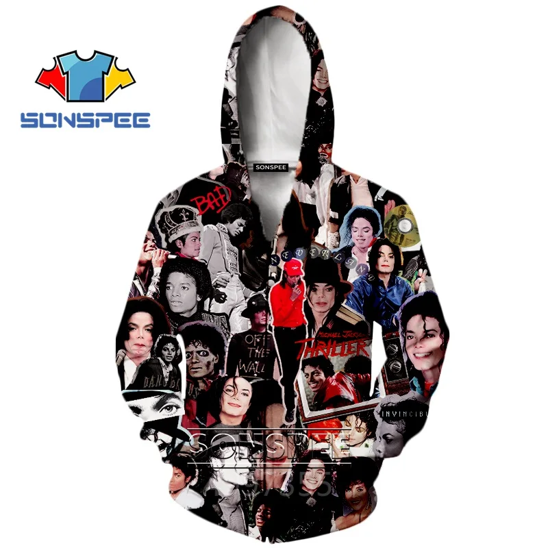 SONSPEE/футболка с суперзвездой, Майклом Джексоном Харадзюку, толстовка модная детская одежда с 3d принтом подростковые топы для мальчиков и девочек, X255