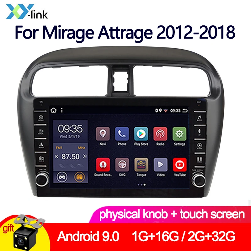 Автомобильный мультимедийный плеер 9 дюймов 2 + 32 ГБ Android 0 ручка радио для Mitsubishi