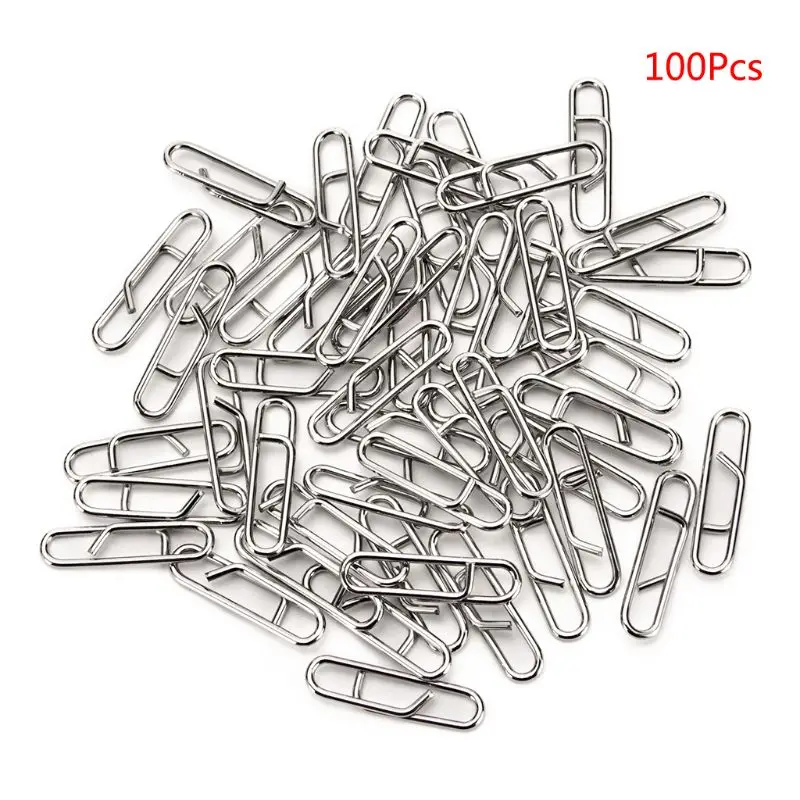 

100 Pcs/pack Powerful Fast Link Snap Pin Fishing Tackle Quick Change Leads Clips