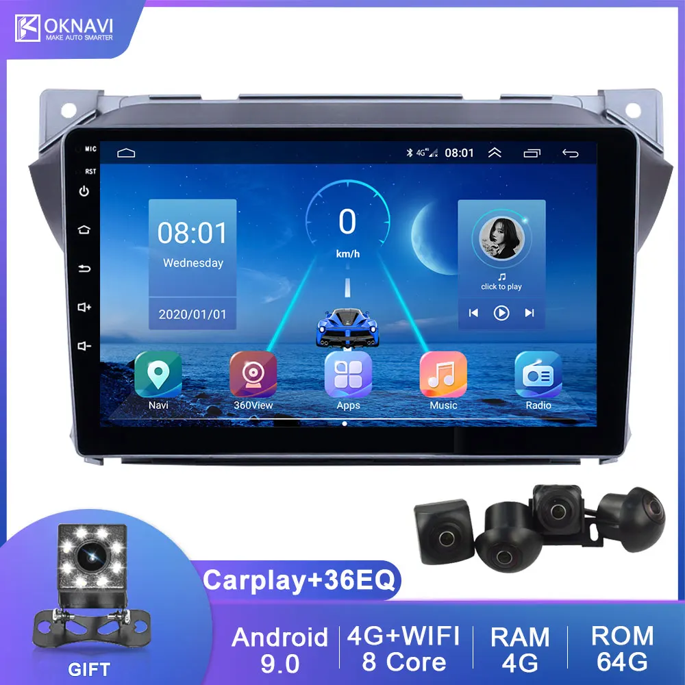 9 дюймов для Suzuki Alto 2009 2016 GPS Навигация стерео Мультимедиа без dvd плеера радио Android 0
