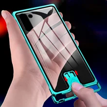 Роскошный металлический корпус, чехол для samsung Note 10 Plus, противоударный чехол из закаленного стекла для samsung S10 Plus S10, чехол для Note 10 Plus, чехол для телефона