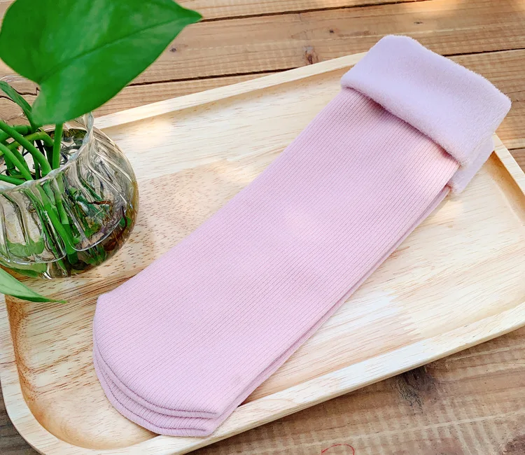Light Pink-Socks NAFENSHI, Осень-зима, женские сексуальные теплые воздухопроницаемые чулки, до колена, милые чулки, длинная секция, тонкие, снег, голая нога, чулки - Цвет: Light Pink-Socks