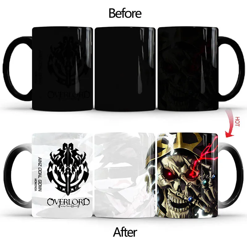Новинка 350 мл аниме JK Overlord Ainz Ooal платье косплей Марк меняющий Цвет Череп момуна