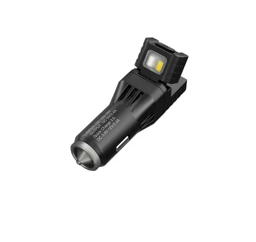 NITECORE VCL10 многофункциональный все-в-одном автомобиль гаджет/QC3.0 автомобильное зарядное устройство стеклянный выключатель Аварийный Предупреждение ющий свет