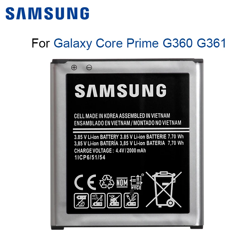 Samsung телефон батарея EB-BG360BBE для samsung Galaxy Core Prime G360 G361 G360V G3608 G360H 2000 мАч