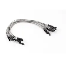 15 шт. 20 см длина двойная головка 1pin гнездовой разъем Соединительный кабель серый