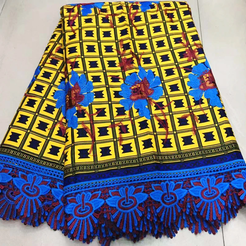 color10 Hoge Kwaliteit воск Nieuwe Collectie Ankara воск Kant Stof Afrikaanse Borduurwerk Nederlandse Met гипюр Kant Stof Stuur бесплатно - Цвет: color10