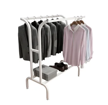 Balcony simple drying rack floor double-pole drying rack household bedroom hanger outdoor detachable shelf