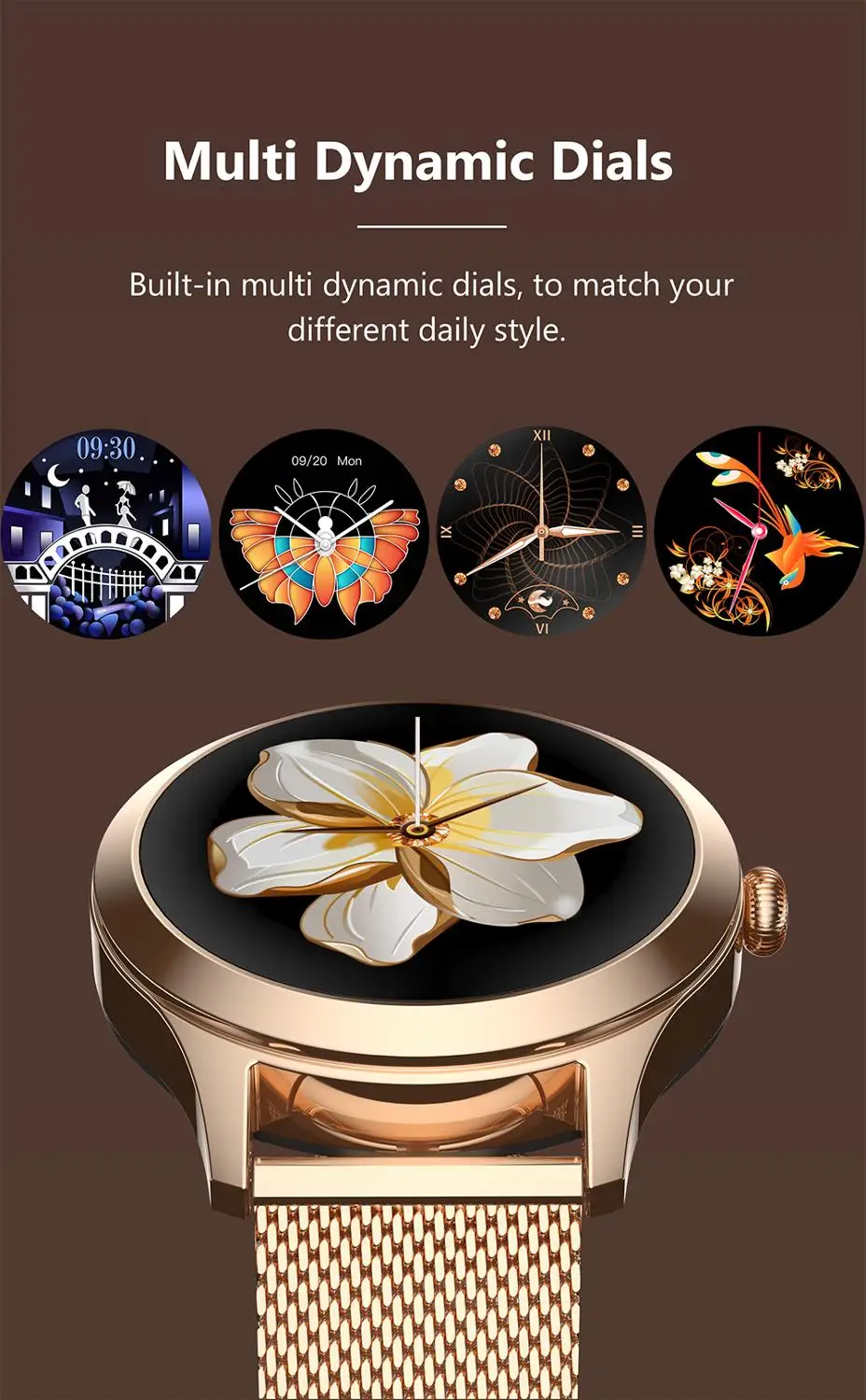 2021 WRWR Luxury Women's Smart Watch Stylish Waterproof Wristwatch Stainless Steel Casual Girls Smartwatch For Android iOS Apple