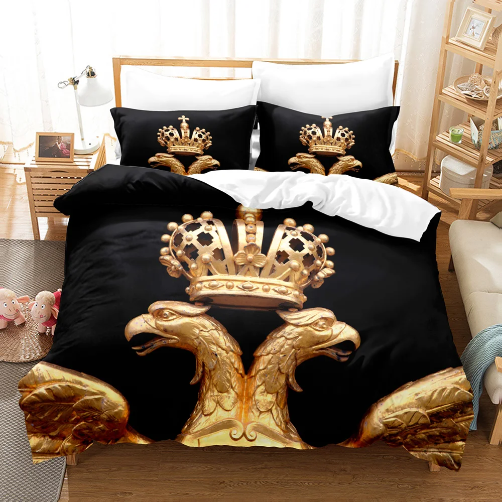 

Russia Flag Insignia Bedding Set Single Twin Full Queen King Size гербом РФ Bed Set Children's Kid Bedroom Duvetcover Sets 004