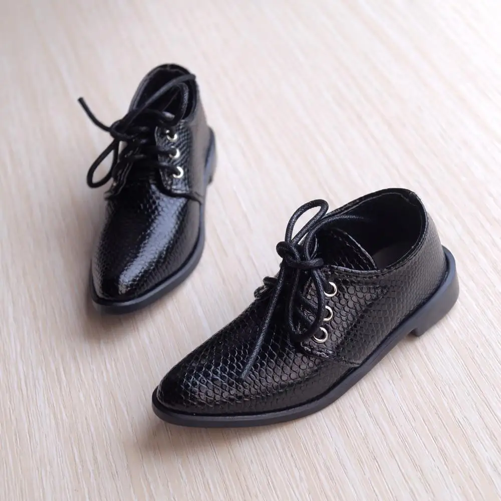 BJD Black Bussiness Shoes Flats Synthetic Leather For 70cm  Tall SD17 Male  DK DZ AOD DD Doll Free Shipping