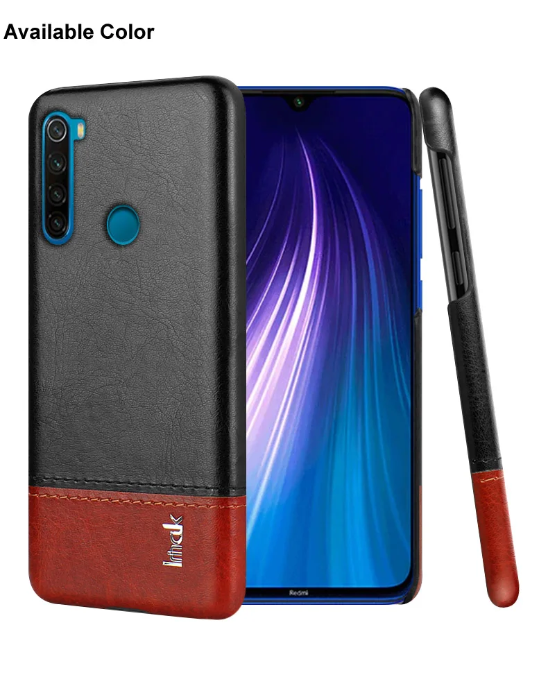 IMAK для Xiaomi Redmi Note 8 чехол Роскошный кожаный чехол из искусственной кожи чехол s для Redmi Note 8 Pro твердый PC задняя крышка