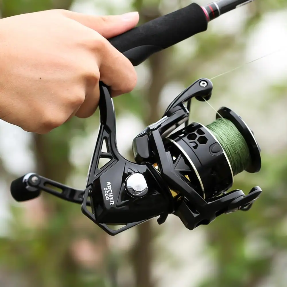 スピニングフィッシングリール5 2 1 4 9 1 最大抗力13kg 8 1bb アルミニウムスプール 00 6000 Fishing Reels Aliexpress