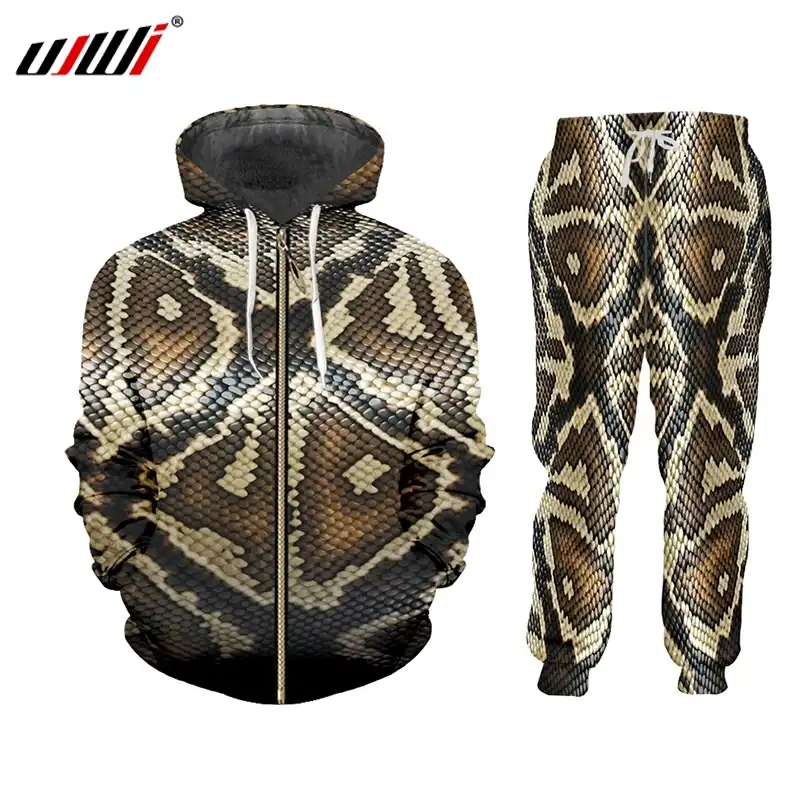 snakeskin sweatsuit