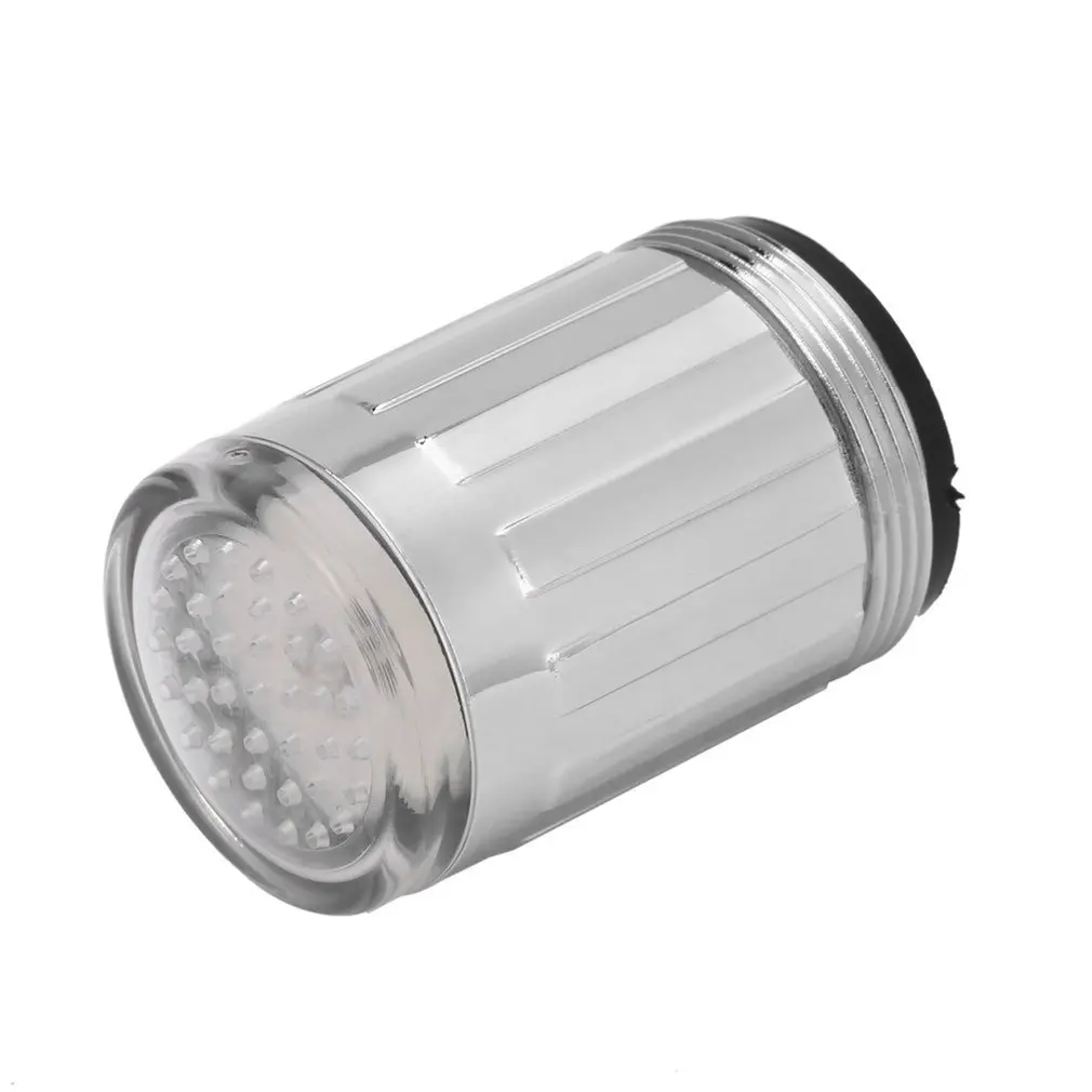 3 Color LED Light Change Faucet Shower Water Tap Temperature Sensor No Battery Water Faucet Glow Shower Left Screw