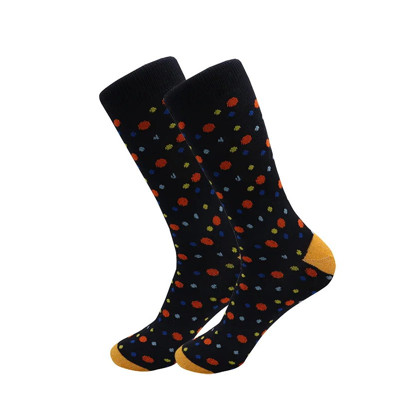 Бамбуковые волокна повседневные мужские носки Длинные носки новые осенние и зимние клетчатые разноцветные ретро хлопковые носки