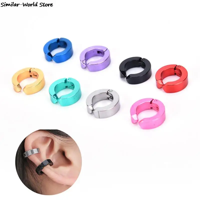 1 pcs Man Titanium Steel Earrings Ear Clip Ears Buckle Women Earrings Jewelry Ear clip without pierced ears
