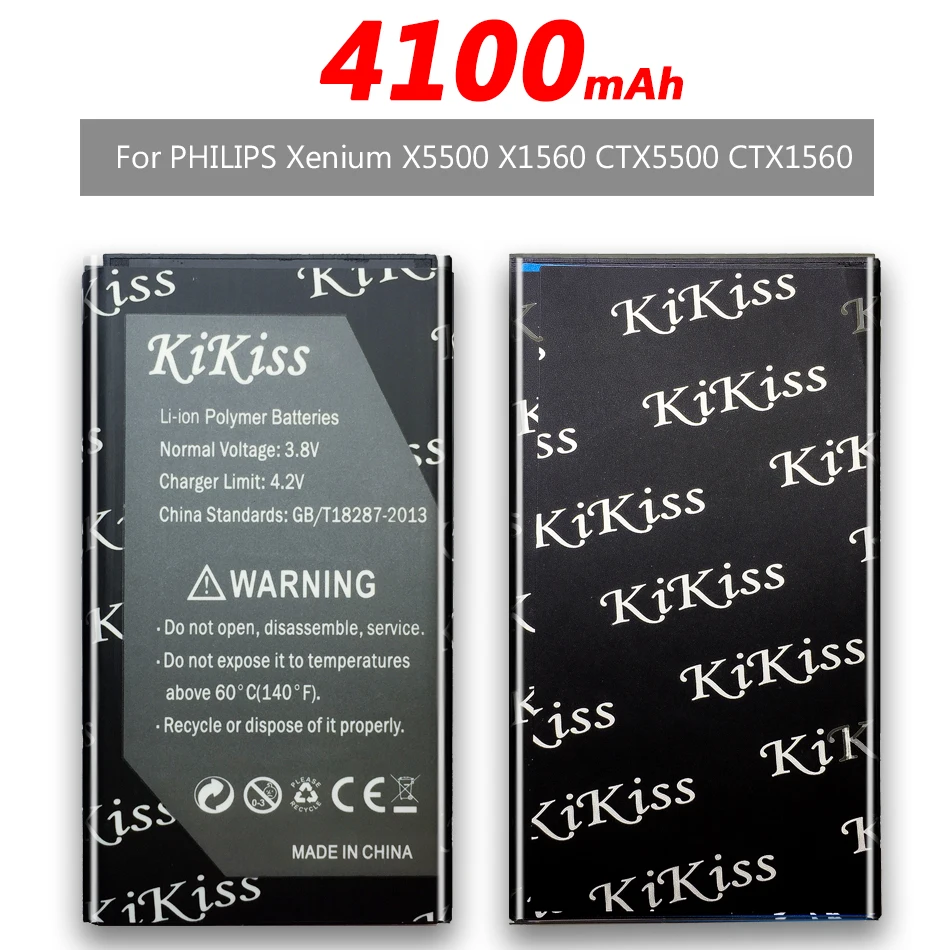 4100 мАч аккумулятор для мобильного телефона PHILIPS Xenium X1560 X5500 CTX5500 CTX1560 AB2900AWMC+ номер отслеживания