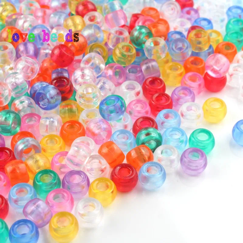 Kit 1800 Perline Acriliche 9 Mm Per Braccialetti E Bigiotteria Fai Da Te – Colori Assortiti, Perfette Per Collane, Cavigliere E Orecchini