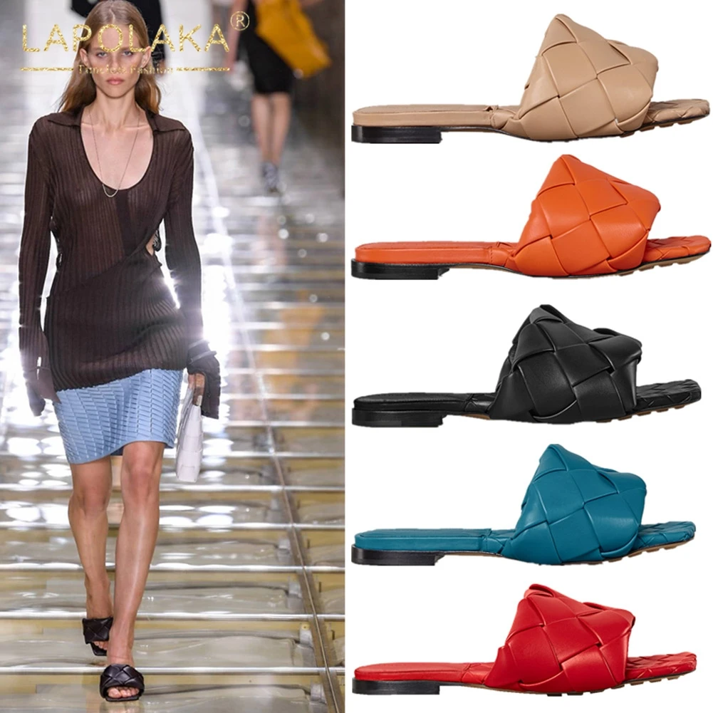 

Lapolaka 2020 New Fashion Outside Summer Slippers Woman Shoes Slip On Open Toe Comfortable Wholesale Shoes Women Slippers