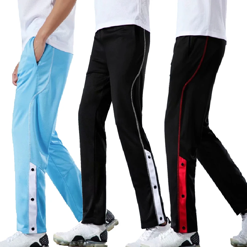 Men soccer Pants zipper Football sport Pants Sporting sweatpants Training sport Legging jogging Gym Trousers