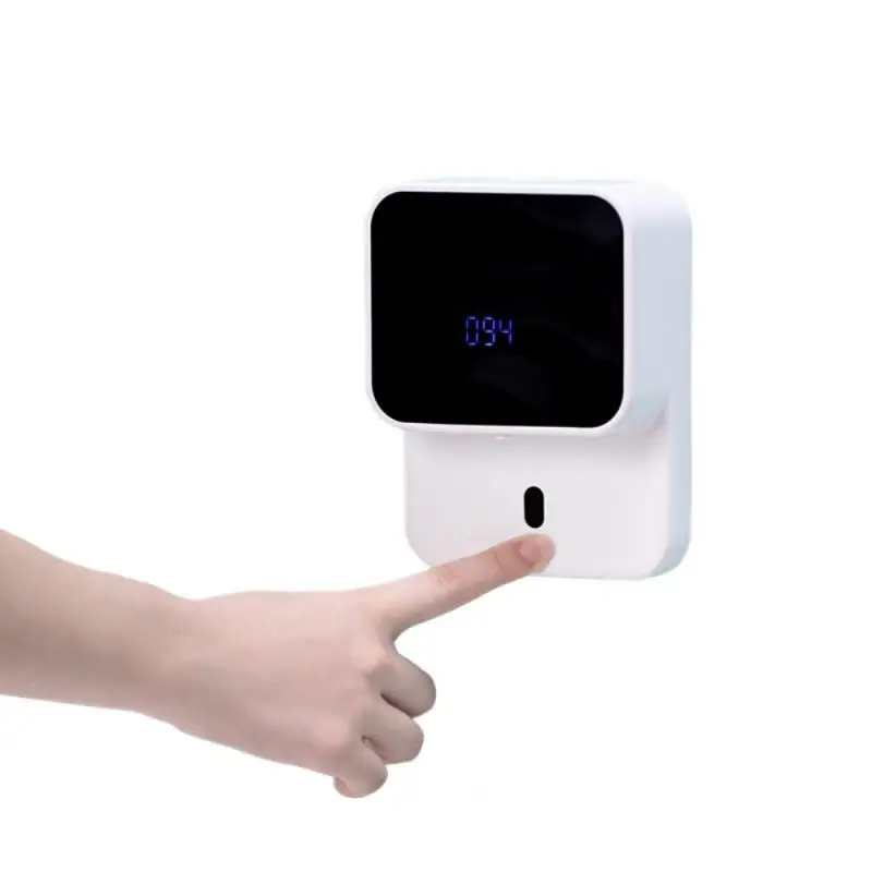 Dispensador de jabón de espuma de inducción automático con pantalla LED para el hogar, Sensor infrarrojo inteligente para espacios públicos