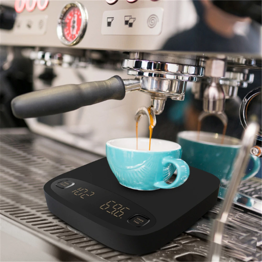 SearchPean Tiny2S Espresso Coffee Kitchen Scale Mini Smart Timer USB  2kg/0.1g g/oz/ml Free Shipping Send Pad Man Woman Gift - AliExpress