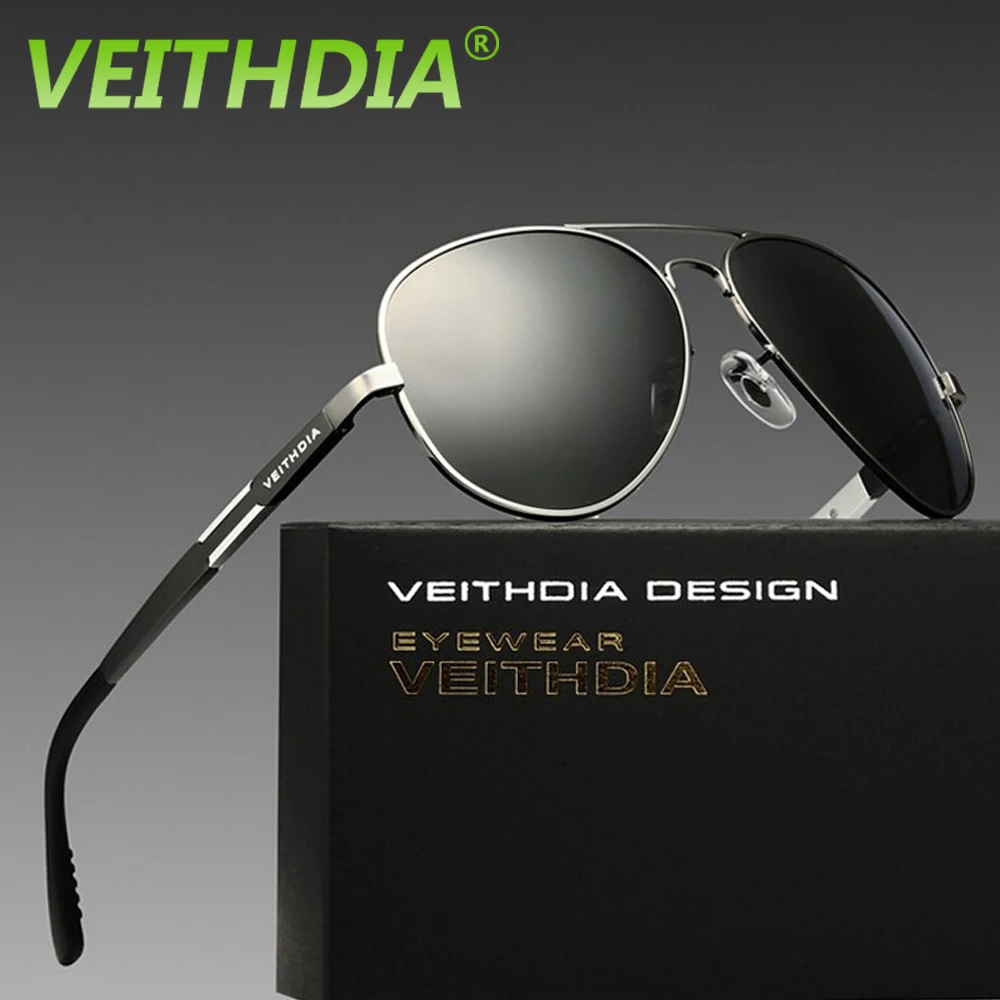 Мужские и женские солнцезащитные очки Veithdia брендовые поляризованные из