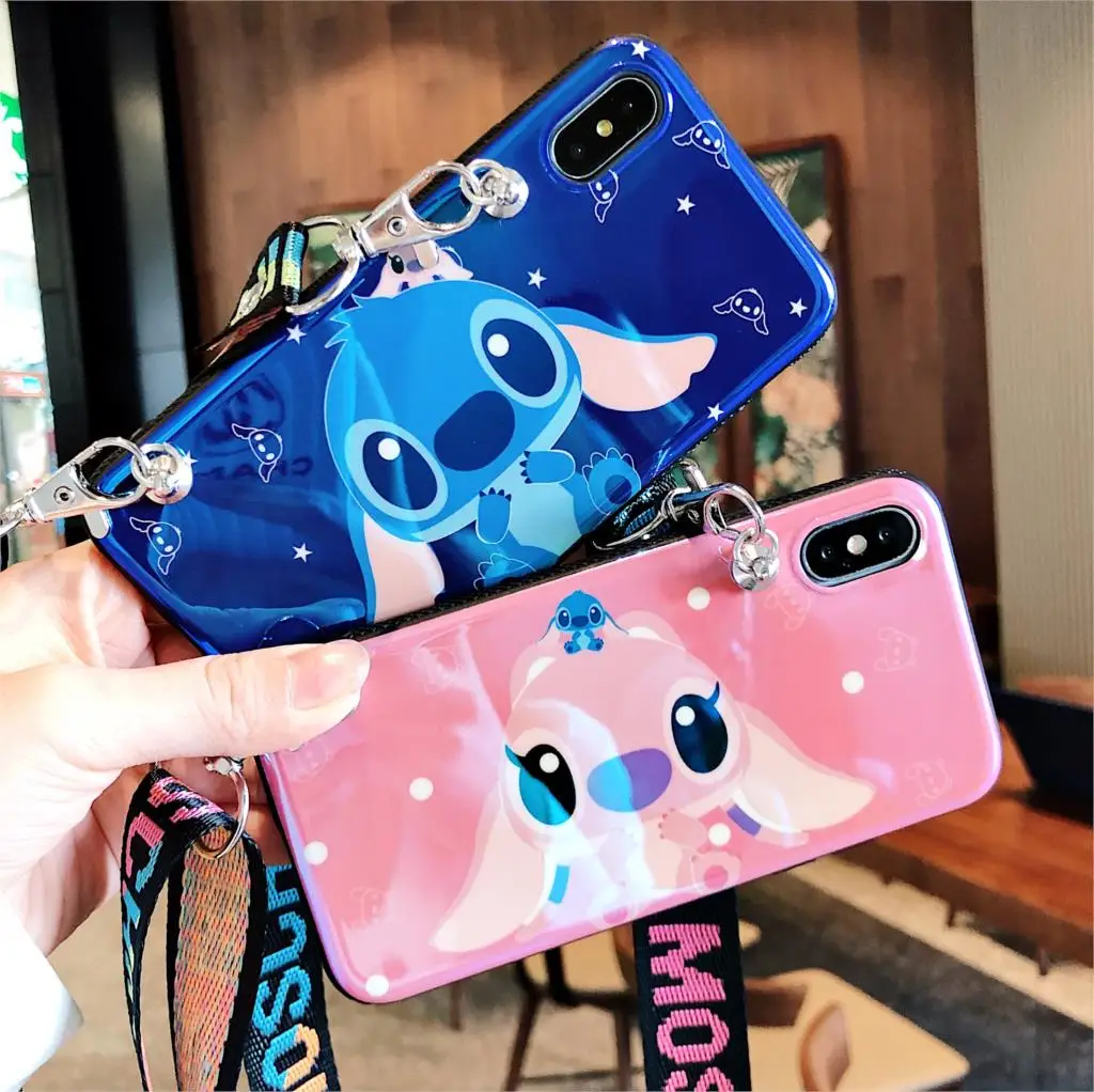 Для iPhone XS max Cute stitch blue ray мягкая задняя крышка для 11 pro 8plus X XR 7 7plus 6 6S 6P чехол телефона