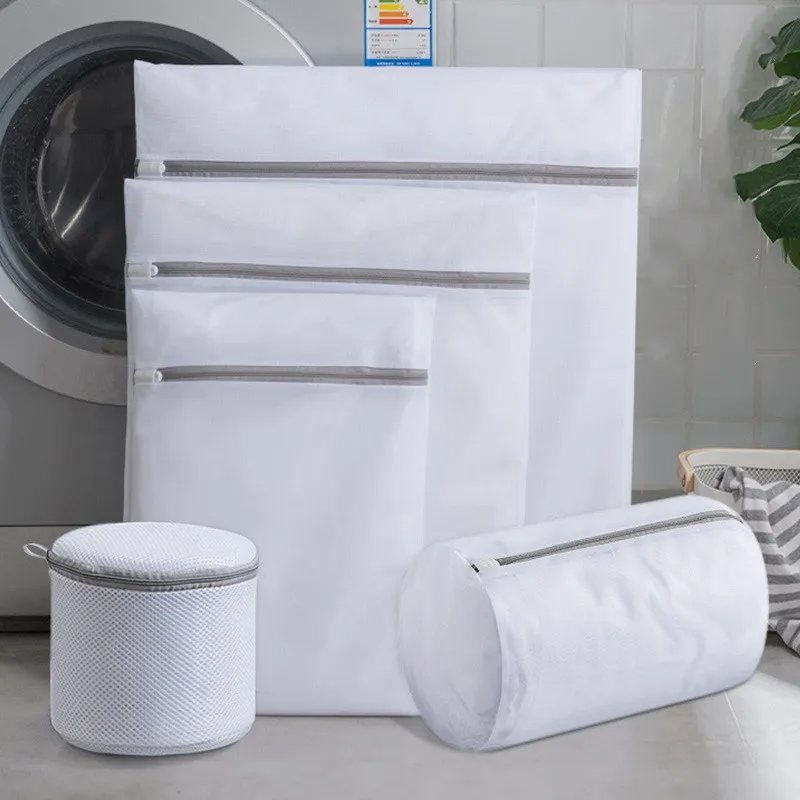 Two Style Washing Bag For Clothes 5pcs/lot Washing Machine Dirty Laundry Bags Polyester Underwear Bag Bra Protection Net Pouch afbeelding