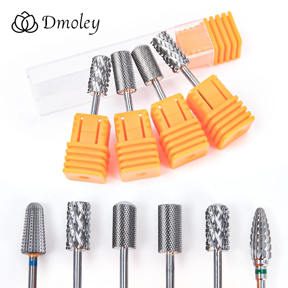 Tungsten Carbide Nail Drill Bit Electric Nail Mills Cutter for Manicure Machine Accessories Dmoley nail drill bit nail drill bits