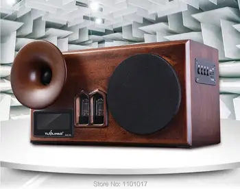 

Tuolihao SUV-29 Wireless Bluetooth 4.2 Mulitimedia Speakers HIFI EXQUIS Solid Wood Active Desktop Computer Speaker