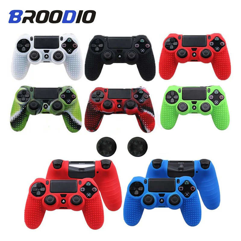 Для sony playstation Dualshock 4 DS4 Pro тонкий контроллер Противоскользящий силиконовый Камуфляжный защитный чехол-накладка для большого пальца