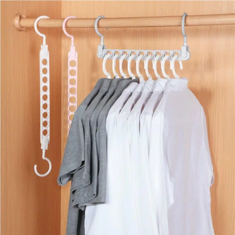 

Multi-function rotating Magic Hanger Nine-hole Rotating baby Clothes Hanger Wardrobe Drying Racks Home Storage Hangers