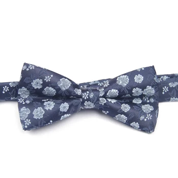 

navy flower patterned bow tie with patterns pre-tied bow ties