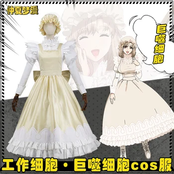 

Hot Anime Cells At Work! Macroph Cosplay Costumes Maid Suit Lolita Dress For Halloween/Hallowmas/Party Role Paly Prop Clothing