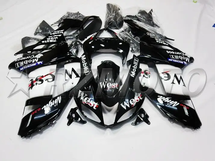 ABS полный обтекатель комплект подходит для Kawasaki ZX6R 2007 2008 мотоцикл Обтекатели ZX-6R 07 08 Ninja 636 west Кузов Набор