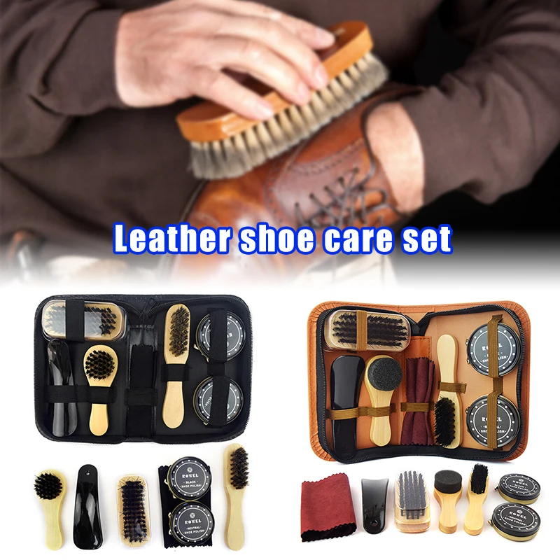 

Shoe Care Kit for Shoes Polish Travel Size Shoe Cleaning Tools Leather Shoe Shine Kit EIG88