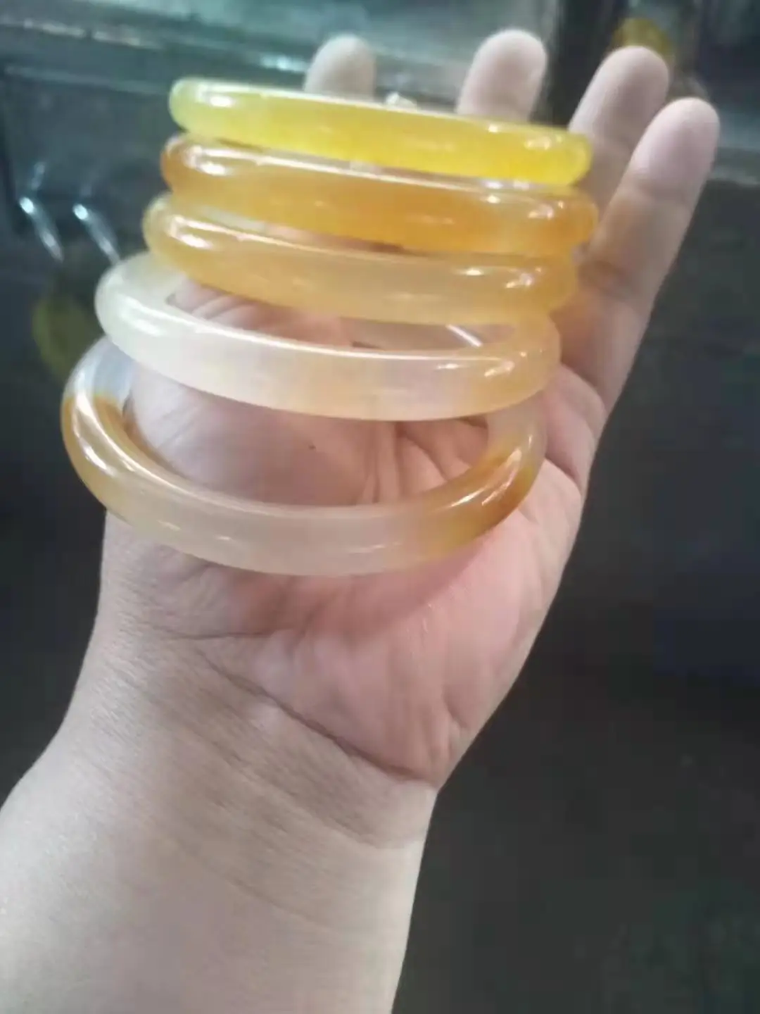 Natural Original Ecological Pattern Chalcedony Agate Jade Round Bracelet Handcarved Bangles Jewelry