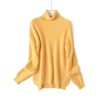 

Europe and the United States best-selling new thickened lazy bottomed sweater fashion trend lace imitation mink sweater