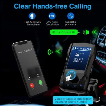 

FM39 Car Mp3 Player Color Screen 1.8 Inch Music U Disk Tf Card Receiver Aux Audio Output Fm Transmitter Car Charger