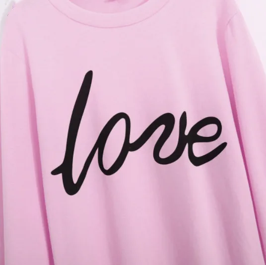 3 цвета; одежда для всей семьи; свитер для мамы, женщин и девочек; топы с надписью «Love»; пуловер с длинными рукавами; розовые теплые хлопковые топы