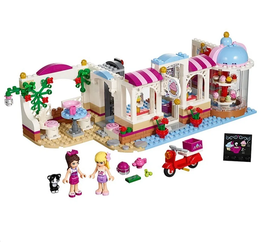

Building Blocks 10496 Compatible Legoinglys Friends Heartlake Cupcake Cafe 41119 Educational Toys for Children