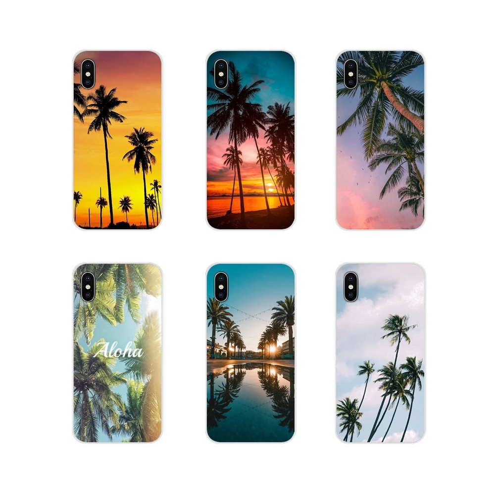 Летняя Пляжная Кокосовая пальма для Huawei G7 G8 P8 P9 P10 P20 P30 Lite Mini Pro P Smart Plus 2017 2018 2019
